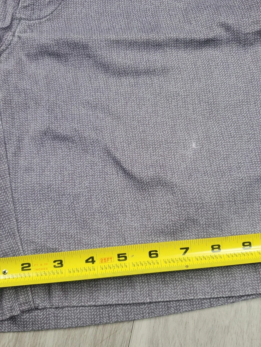 J.Crew Gramercy Shorts Mens 32 Purple Herringbone Cotton Flat Front Chino